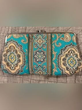 Vintage VERA BRADLEY Quilted Cotton Kisslock Trifold Wallet